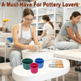 thumbnail image 7 of 3PCS Rim Cone Pottery Tool, 4 Pack Stainless Steel Circular Clay Hole Cutters and Cleaning Brush for Potters Artists DIY, 7 of 7