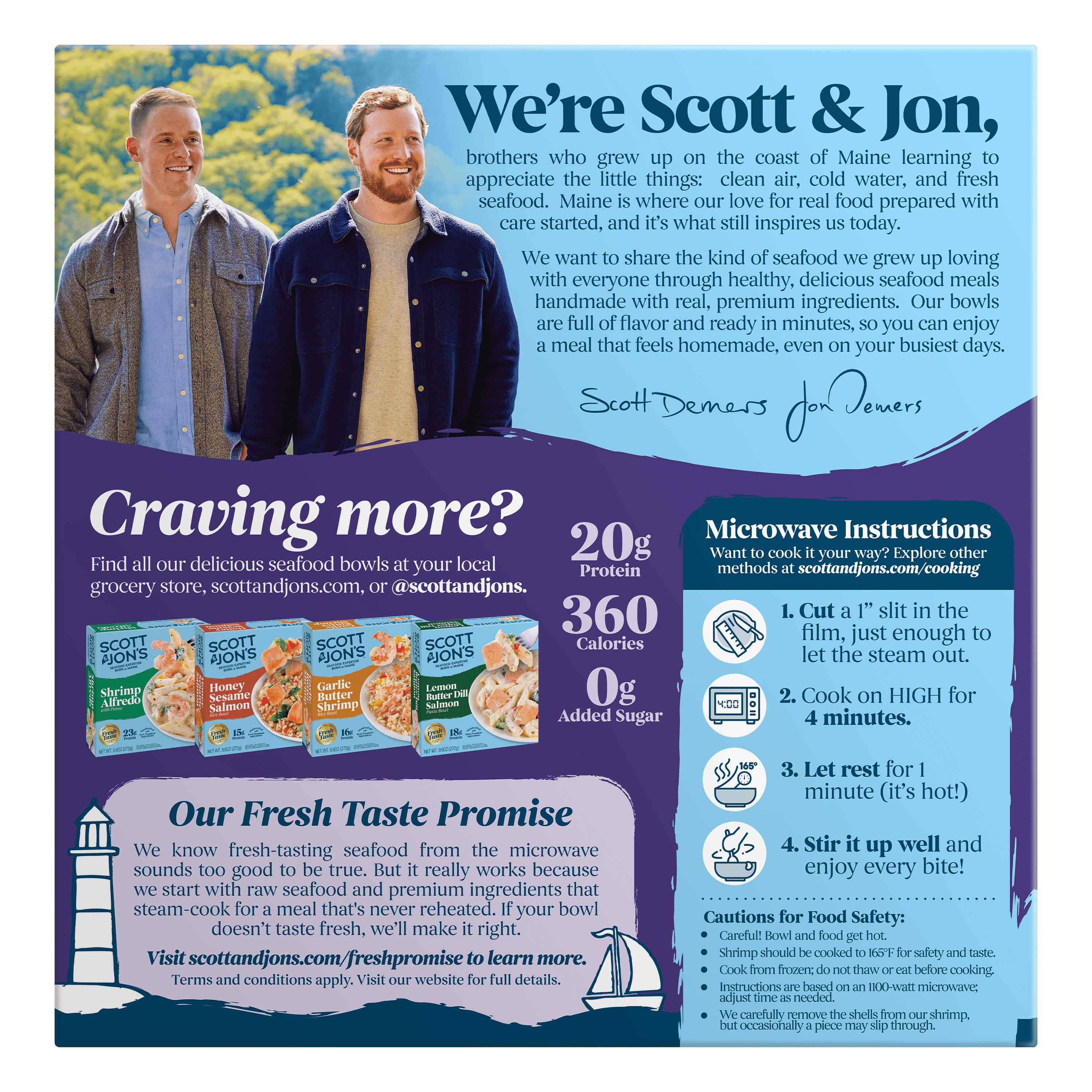 Scott & Jon’s Frozen Meals, Shrimp Scampi Noodles, Microwave Meals, Frozen Lunch or Dinner for One, 9.6 oz