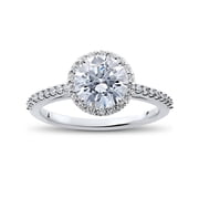 Pompeii 1/3 ct Round Halo Diamond Engagement Ring Setting (F/G,VS2-SI1)