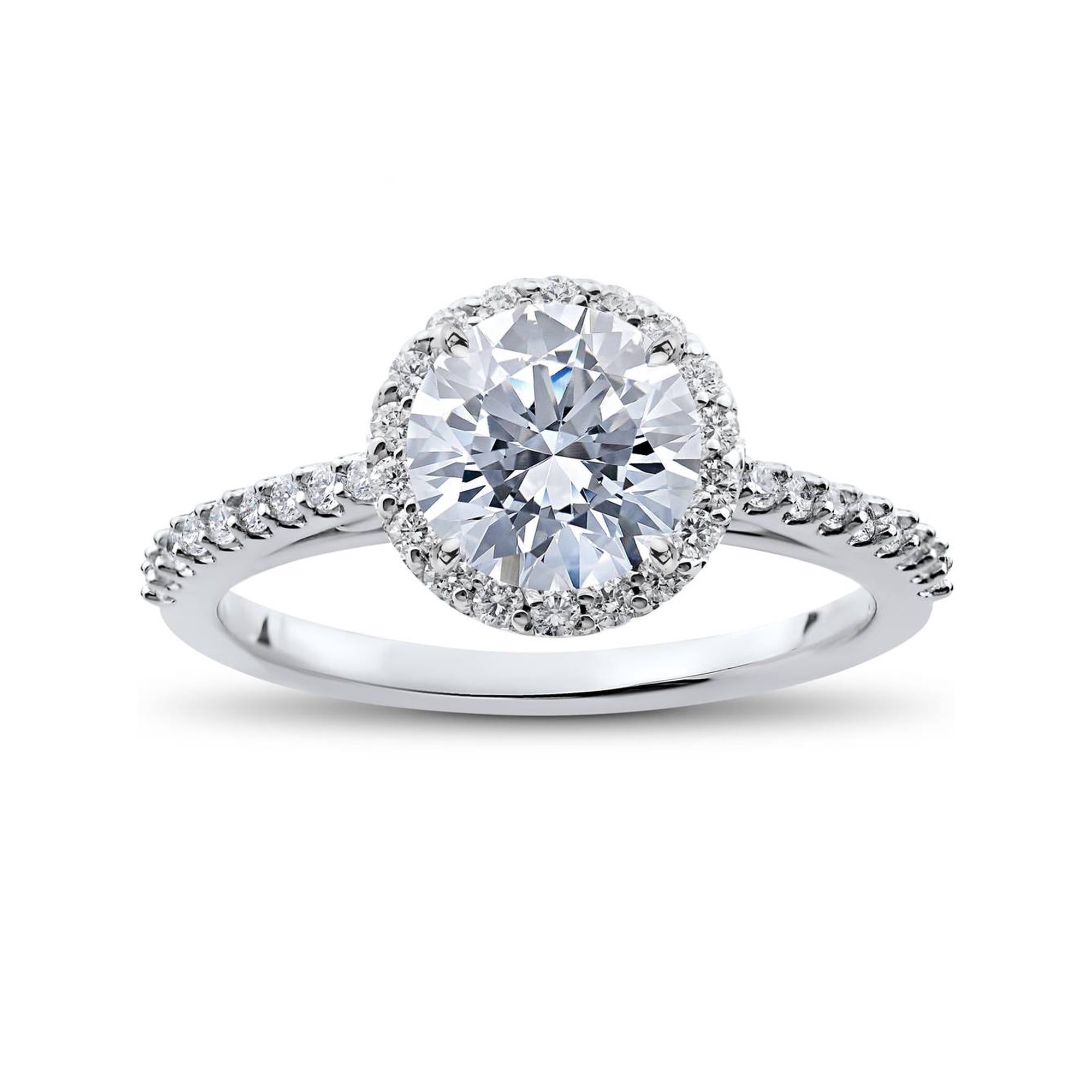 Pompeii 1/3 ct Round Halo Diamond Engagement Ring Setting (F/G,VS2-SI1)