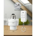 DEWENWILS Remote Control LED Socket with Dimmer, E26 E27 Base, Wireless ...