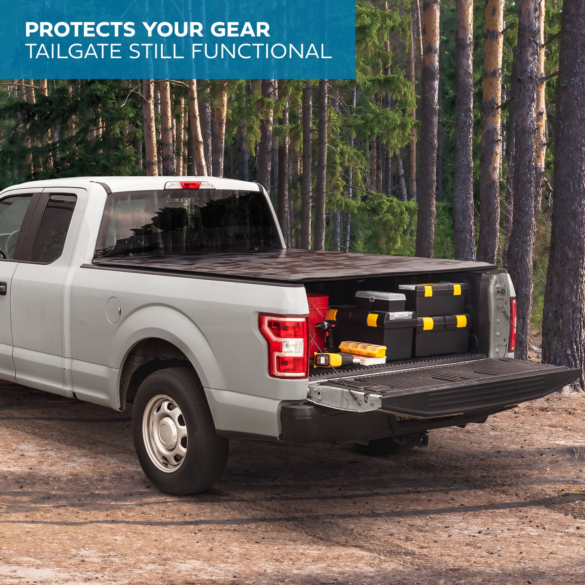 Camo Tonneau Cover Soft Roll-up Truck Bed Protector for Chevrolet Chevy Silverado 1500 2019-2025 and GMC Sierra 1500 19-25 Short Bed 5.8 ft
