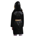 thumbnail image 4 of Miaeowve Tenue de Boxe pour Garçons Costume de Jeu de Rôle Robe de Boxe à Capuche en Satin avec Débardeur Sans Manches et Short Noir&Or 14, 4 of 5