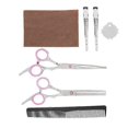thumbnail image 3 of Hair Cutting Scissors Thinning Combs Duckbill Clip Barber Tool Set with Bag, 3 of 5
