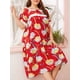 thumbnail image 5 of Vestido de tumbona para mujer, camisones sueltos de manga corta con estampado Floral, pijamas p CACAGOO Vestido, 5 of 7