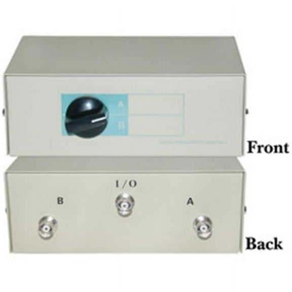 CableWholesale 40B1-01602 AB 2 Way Switch Box  BNC Female