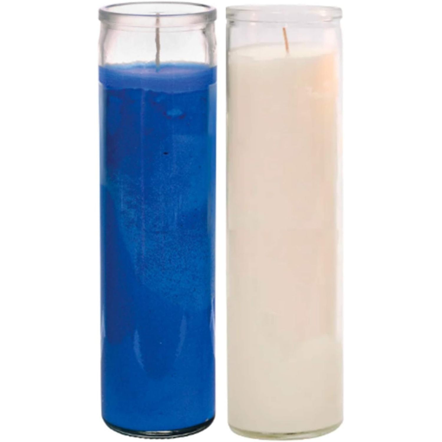 HElectQRIN Prayer Candles Blue and White Wax Candle (2 Pack) Great