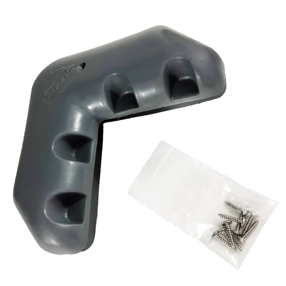 Dock Edge Premium PVC Air-Filled Corner Bumper- Grey