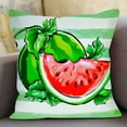 thumbnail image 4 of Sokhug Housses de Coussin d'Été Melon D\'eau 16x16 Pouces Saisonnières à Carreaux Rouges et Verts pour l'Extérieur, Coussins Décoratifs Rustiques Style Ferme pour les Fêtes, Taies d'Oreiller pour Lit et Canapé, 4 of 5