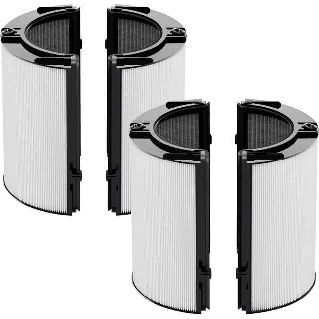 True HEPA+Carbon Filter 2-Pack Replacement Compatible with Dyson PH01 PH02 PH03 HP06 TP06 HP07 TP07 HP09 TP09 HP10 TP10 360° Combi Glass Purifying Fans, Pure Cool Hot Air Puri-fier, Black