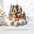 thumbnail image 7 of HomelyJoy Christmas Little House Ornaments - Small Village House Decor for Tabletop, Hanging on Xmas Tree as Unique Holiday Home Decoration Gift, 7 of 7