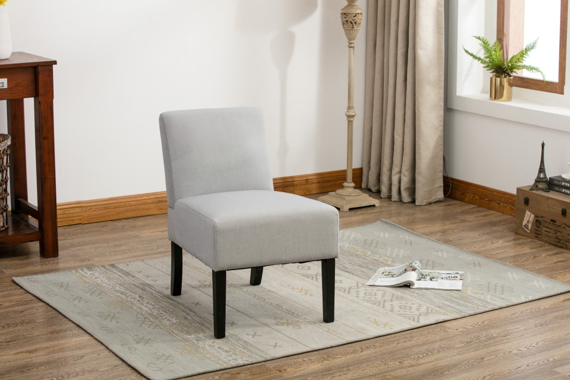 Porthos home contemporary style low back armless accent chair with solid rubberwood legs walmart com