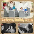 thumbnail image 5 of Kids Sofa Couch 10PCS, Linor Modular Toddler Couch for Playroom, Dutch Velvet Multifunctional Play Couch Sofa for Kids, Gray, 5 of 8