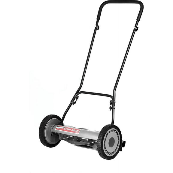 815-18 18-Inch 5-Blade Push Reel Lawn Mower, 18-Inch, 5-Blade, Grey