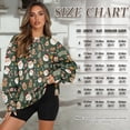 thumbnail image 3 of SCRAWLGOD Christmas Day Womens Long Sleeve Sweatshirts Casual Crewneck Pullover Tops Drop Shoulder Fashionable Sweatshirt with Pocket for Daily Wear, Santa Claus Gingerbread Man Snowflake Green, L, 3 of 7