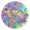 Gold, variant on Cartoon Rainbow Colored Sea Turtle Round Wall Clock Silent Analog Battery Operated Gold Pointer Home Decor 9.84" Diameter