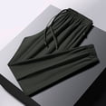 thumbnail image 4 of Hauaitttt Mens Guard Pants Loose Ice Silk Solid Sports Leggings Flat Front Pants Mens Big and Tall Little Fuzzy Mens Scrub Pants with Pockets Trousers Men 10 M Loose Pants with 6 Men Men's Open Leg, 4 of 6