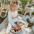thumbnail image 2 of noüka Divided Suction Plate | 100% Food-Grade Silicone | Comes With A Lip Edge & Suction Base | Non-Slip & Soft | Dishwasher Friendly | Leaf | Size 500ml, 2 of 7