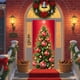 thumbnail image 4 of Linnome Christmas Door Decoration Kit - Santa Claus Themed Hanging Cloth with Border Stickers for Festive Entryways, 4 of 6