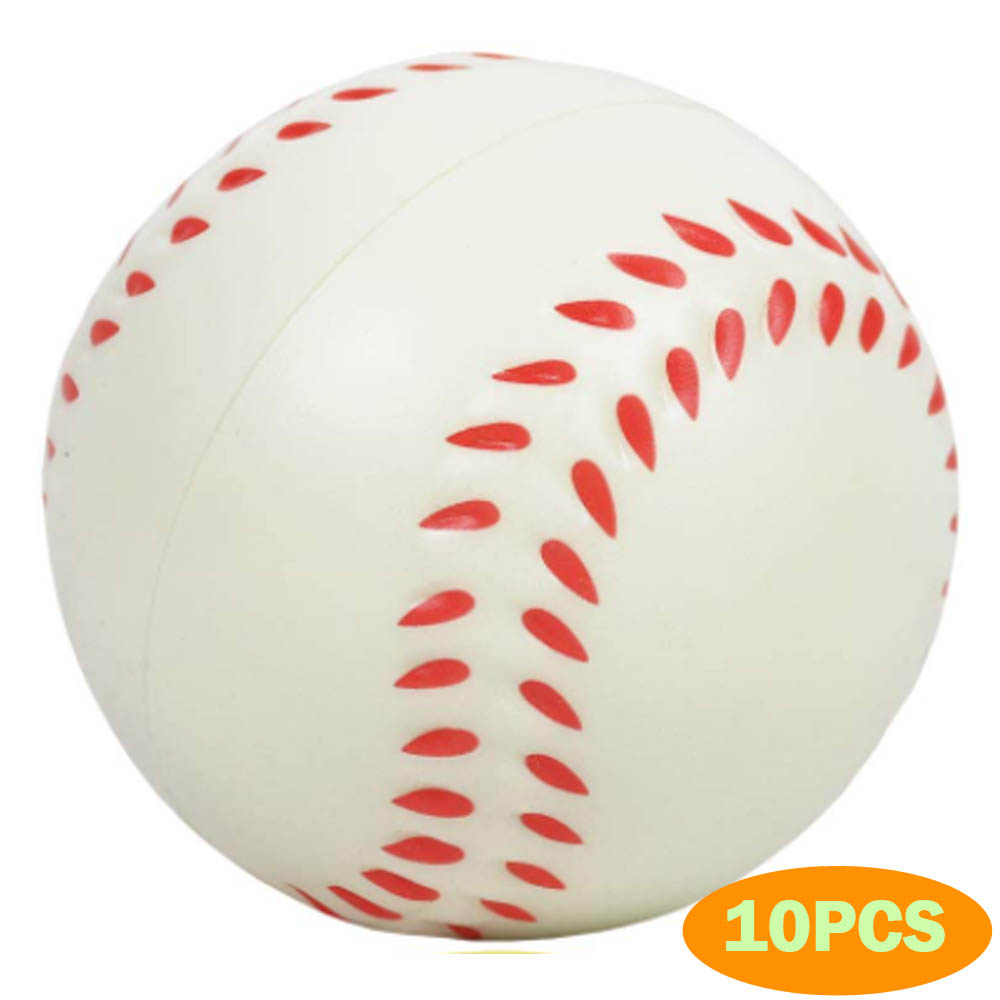 10 Pieces Foam Stress Balls Mini Sports Balls Party Favor Toy PU Baseball Basketball Football