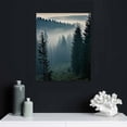 thumbnail image 4 of JEUXUS Foggy Forest Wall Art Misty Pine Trees Canvas Prints Mountain Nature Landscape Pictures Nordic Style Wall Decor Wilderness Scenery Paintings Artwork Bedroom Home Decoration 16x20 inch, 4 of 4