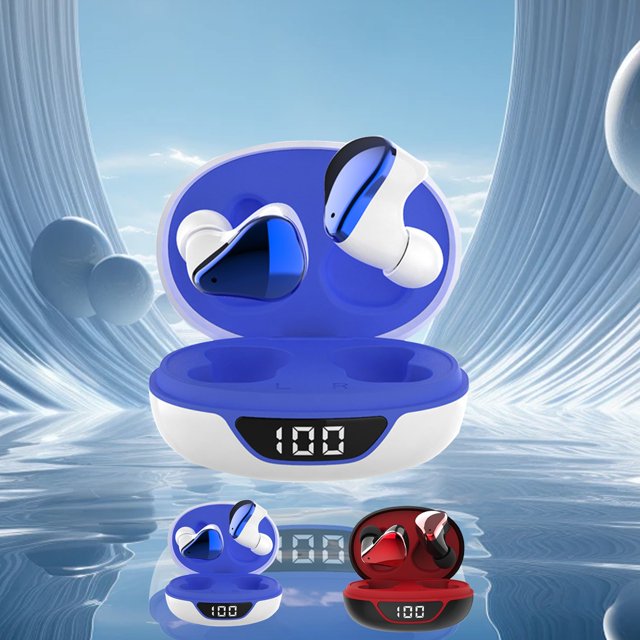 Descuentos Directos, Auriculares inalámbricos P68 In Ear Bluetooth 5.3 con estuche de carga inalámbrica Auriculares estéreo con micrófono incorporado Sonido adecuado para deportes Akmoler