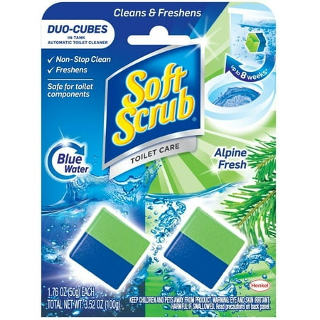 Soft Scrub In-Tank Toilet Cleaner Duo-Cubes, Alpine Fresh, 2