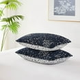 thumbnail image 1 of Southshore Fine Living Inc. Fundas de almohada azules florales de 22 x 22 pulgadas, juego de 2 fundas de almohada europeas, fundas de almohada acolchadas de 22 x 22 para combinar con la decoración del, 1 of 5