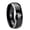 Black 2 Tone Polish Edge, variant on Deer Dome Gold Plated Tungsten Men Ring 10MM