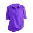 thumbnail image 3 of TODOZO T Shirts for Women Loose Fit Casual Lightweight Soft Basic Tees Summer Clothes for Women Women's Loose Short Sleeved T Shirt Casual Large Size Fashionable Collar Purple L, 3 of 6