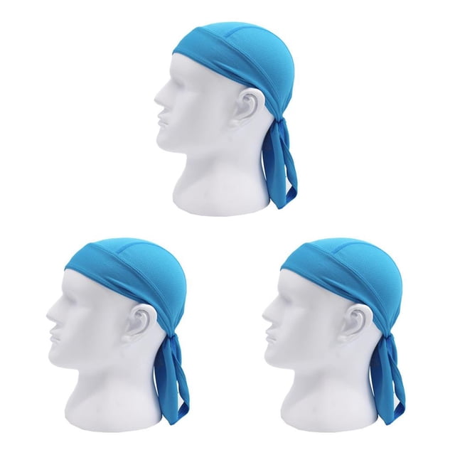 Greeniant Diadema Ciclismo Sombrero Bufanda Motocicleta Envoltura para la cabeza Gorro Accesorios Mujeres Hombres Pañuelo Transpirable Adultos Sombreros Azul 3piezas Greeniant CBP049291