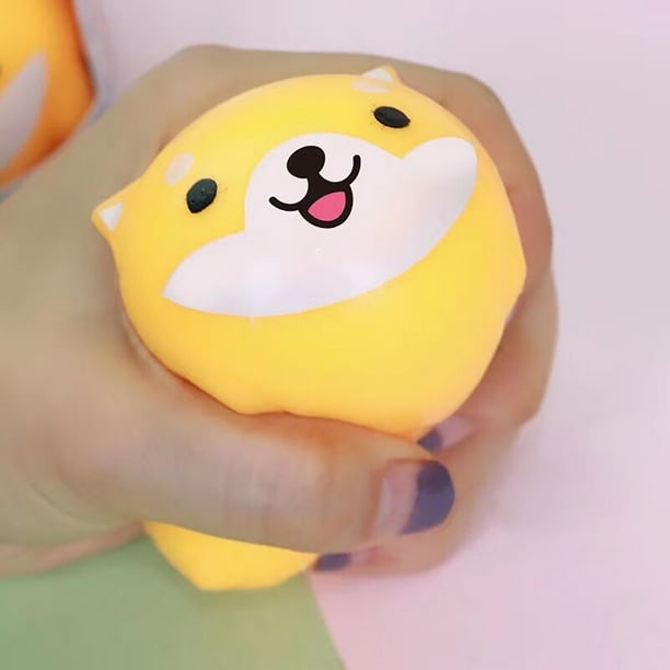 Juguete antiestrés Shiba Inu | ZJT250127179 Juguete de descompresión | Pelota de pellizco elástica y adorable | Juguete antiestrés para la ansiedad | Juguete para liberar la presión en el escri