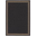 thumbnail image 1 of Couristan 16812000076076Q 7 ft. 6 in. x 7 ft. 6 in. Recife Wicker Stitch Rug - Black & Cocoa, 1 of 1