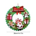 thumbnail image 3 of Hometravel Three Dimensional Paper Wreath, Christmas Rattan Flower Door Hanging Decor, Shopping Mall Hotel Window Display for Seasonal Scene, 3 of 6