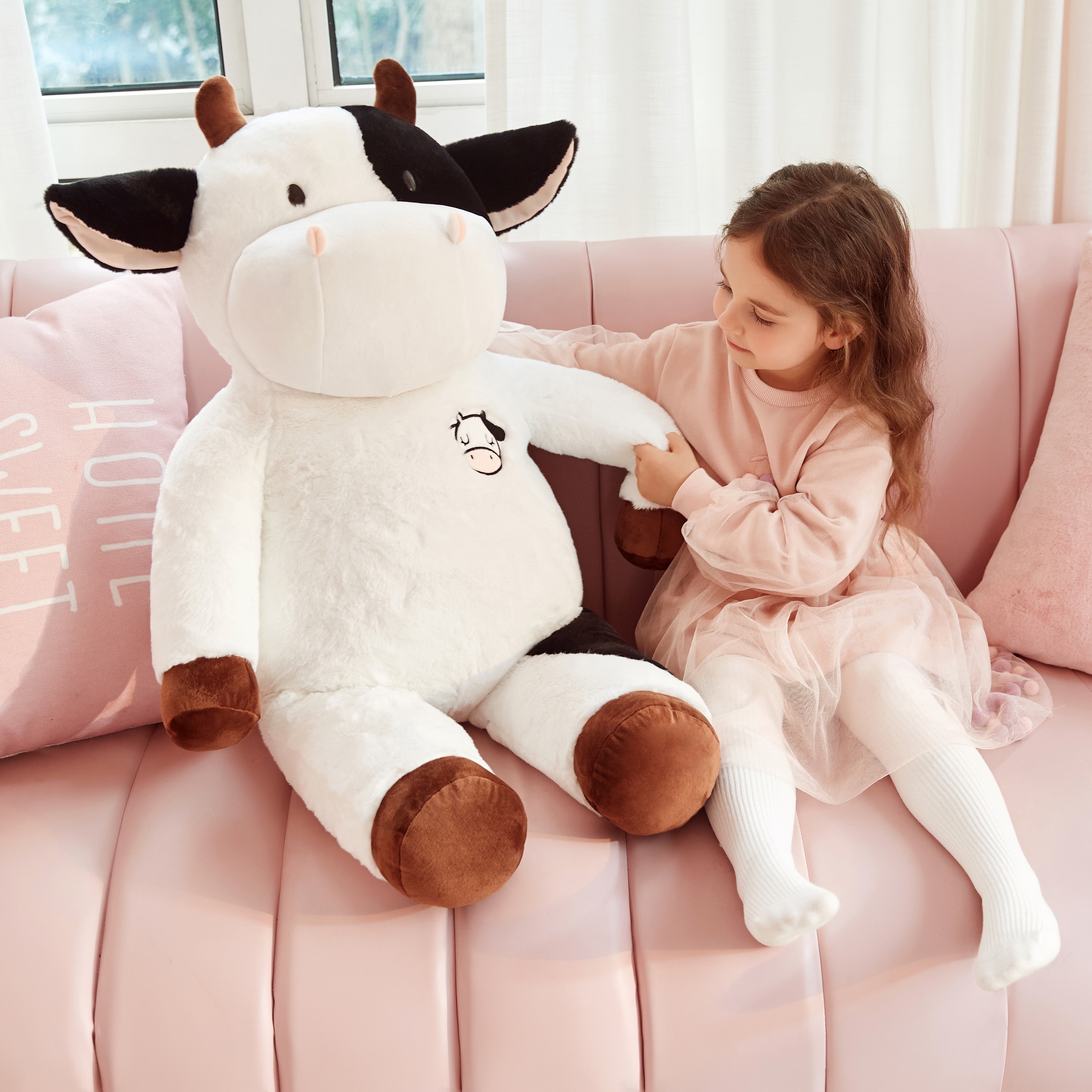 IKASA Giant Unicorn Stuffed Animal Plush Toys - Licorne Soft Toy Large Cute  Huge Big Size Jumbo Kawaii Fluffy Plushy Fat Oversized Plushie - Gifts for