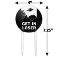 thumbnail image 2 of Acrylic Get in Loser UFO Alien Abduction Funny Humor Cake Topper Party Decoration for Wedding Anniversary Birthday Graduation, 2 of 7