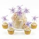 thumbnail image 1 of Juego de 50 piezas de decoración para cupcakes Cohortstar, plástico morado, 1 of 5