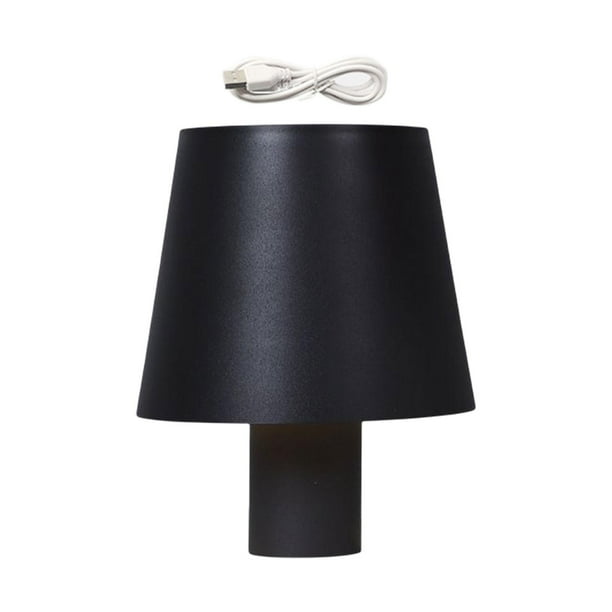 Lámpara de escritorio LED recargable con control táctil, protección para los ojos, lámpara de mesa regulable para Negro