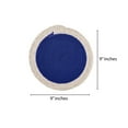thumbnail image 3 of Blue Extra Thick Woven Trivet Round Placemats Natural Cotton Hot Potholder Mat Heat Resistant - 9"x9" 1 Piece - Navy Blue, 3 of 5