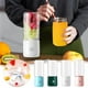 thumbnail image 1 of Licuadora para batidos y exprimidor de frutas recargable por USB | 6 cuchillas de acero inoxidable | Mezclador portátil de mano para batidos, bebidas proteicas, comida para bebés | Uso en viaje, 1 of 5