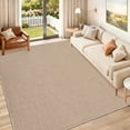 thumbnail image 5 of FairOnly 9'x12'Modern Solid Color Knitted Machine Washable Area Rug Low Pile Pet Friendly Non Slip Indoor Minimalist Rug for Living Room Dining Room,Beige, 5 of 8