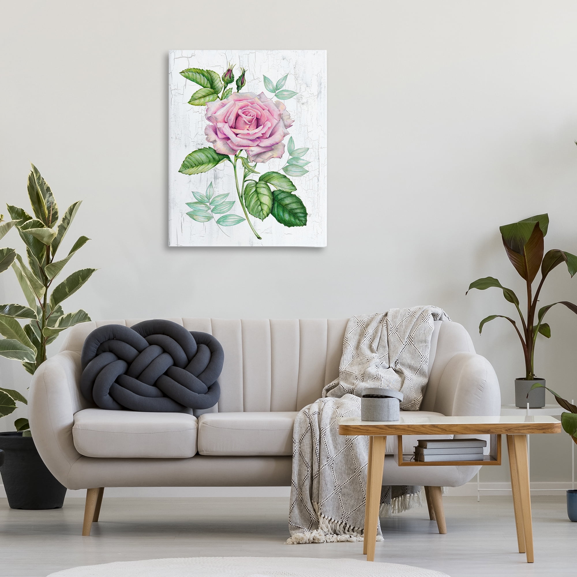 Stupell Industries English Manor Rose Botanical & Floral Painting Gallery Wrapped Canvas Art Print Wall Art, 30 x 40