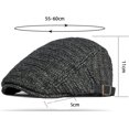 thumbnail image 2 of CoCopeaunts Newsboy Cap Breathable Straw Beret Hat Male Female Adjustable Flat Ivy Cap Vintage Artist Hat Berets for Men Women, 2 of 7