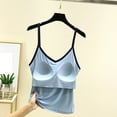 thumbnail image 7 of Yubnlvae Adjustable Shelf Bra Tank Tops - Women's Yoga & Workout Camisoles (Seamless Layering, Padded Support) Blue 1 L, 7 of 7