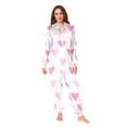 thumbnail image 2 of FORMRS Onesies Pajama for Adults Unisex Hoodie Winter Jumpsuit One Piece Sleepwear, Sizes S-2XL, Geometric Love, 2 of 7