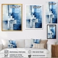 thumbnail image 4 of Designart "Nautical Collage in White and Blue Geometry" Coastal Framed Wall Art - Coastal Blue Coastal Minimalism Entryway Framed Wall Art Print, 4 of 6