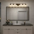 thumbnail image 3 of ACROMA Modern Farmhouse 6-light Black Bathroom Vanity Lights with UL Certified - 44'', 3 of 5
