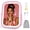 Pink-8"L x 6"W, variant on Portable Desk Vanity Mirror With Lights Black Rechargeable Small Makeup Mini Dorm Touch Screen 3-color Lighting Dimmable For Tabletop Bedroom Bathroom