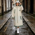 thumbnail image 3 of Fancifize Rain Jacket for Teen Girls Full Zip Long Raincoat Waterproof Hiking Outdoor Outerwear with Pockets, 3 of 6