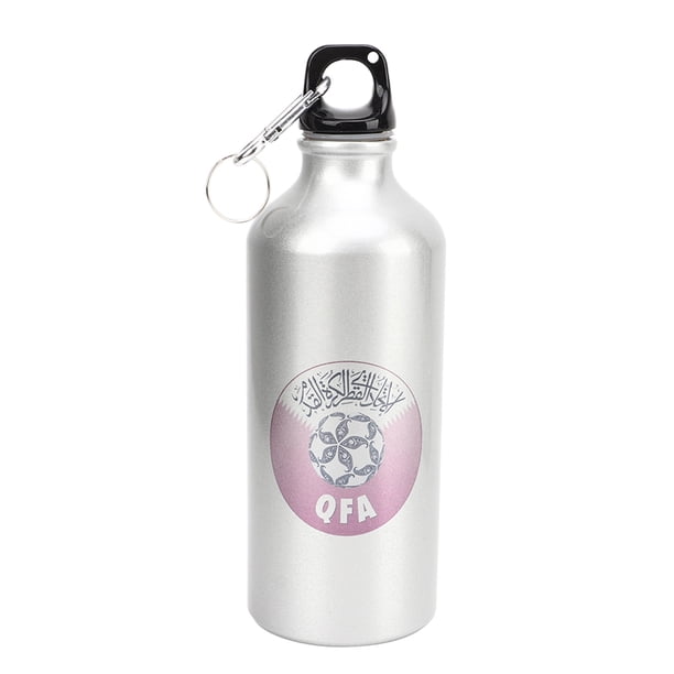 Botella de agua de la Copa del Mundo, fútbol, aficionados al fútbol, copa de agua, alrededor de los fanáticos, bar de recuerdos, regalos de Qatar